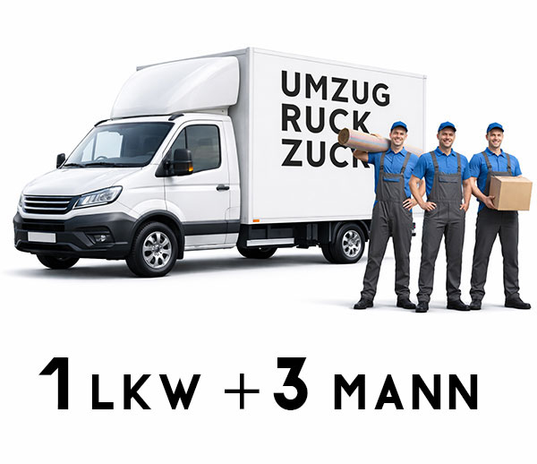 Umzugsangebot | 1 LKW | 3 Umzugshelfer